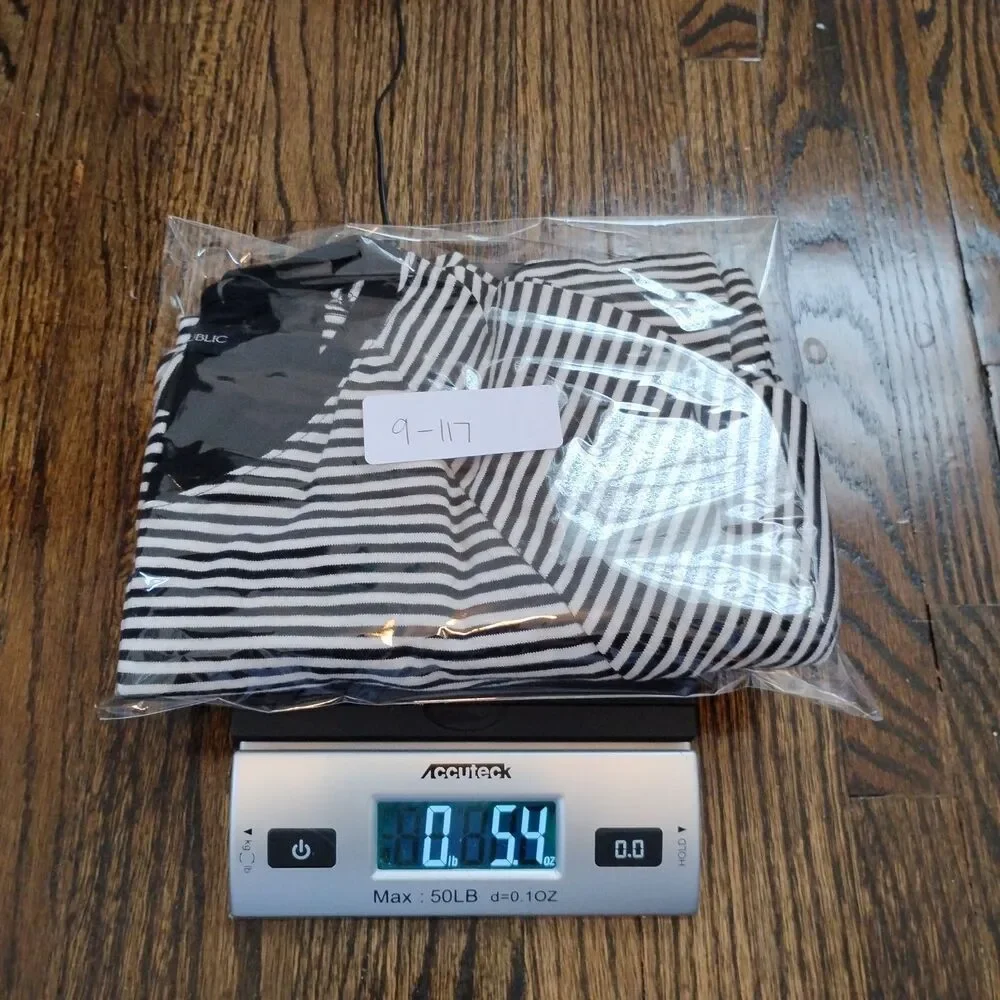 Banana Republic Striped Tee Size Small Black White